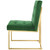 Privy Gold Stainless Steel Performance Velvet Dining Chair, Velvet Fabric Metal Steel, Gold Green, 18024
