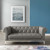 Idyll Tufted Button Upholstered Leather Chesterfield Loveseat, Leather, Grey Gray, 18064
