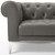 Idyll Tufted Button Upholstered Leather Chesterfield Loveseat, Leather, Grey Gray, 18064