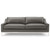 Harness 83.5" Stainless Steel Base Leather Sofa, Leather, Grey Gray, 18068