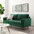Valour Performance Velvet Sofa, Velvet Fabric, Green, 18080