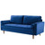 Valour Performance Velvet Sofa, Velvet Fabric, Navy Blue, 18082