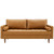 Valour Upholstered Faux Leather Sofa, Faux Leather, Tan Brown, 18083