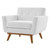 Engage Upholstered Fabric Armchair, Fabric, White, 18090