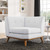 Engage Upholstered Fabric Corner Chair, Fabric, White, 18103