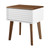Render End Table, Wood, Brown Walnut White, 18181