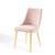 Viscount Modern Accent Performance Velvet Dining Chair, Velvet, Metal Steel, Pink, 18193
