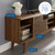 Render 71" Media Console TV Stand, Wood, Brown Walnut, 18202