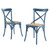 Gear Dining Side Chair Set of 2, Wood, Blue, 18206