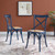 Gear Dining Side Chair Set of 2, Wood, Dark Blue, 18208