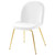 Scoop Gold Stainless Steel Leg Performance Velvet Dining Chair, Velvet, Metal Steel, White, 18211
