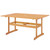 Hatteras 59" Rectangle Outdoor Patio Eucalyptus Wood Dining Table, Wood, Brown Natural, 18271