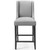 Baron Upholstered Fabric Counter Stool, Fabric, Wood, Light Grey Gray, 18322