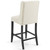 Baronet Tufted Button Upholstered Fabric Counter Stool, Fabric, Wood, Beige, 18332