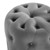 Amour Tufted Button Round Performance Velvet Ottoman, Velvet, Grey Gray, 18401