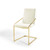 Pitch Performance Velvet Dining Armchair, Velvet, Metal Steel, Gold Ivory White, 18486