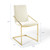 Pitch Performance Velvet Dining Armchair, Velvet, Metal Steel, Gold Ivory White, 18486
