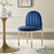 Isla Channel Tufted Performance Velvet Dining Side Chair, Velvet, Gold Blue Navy, 18498