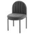 Isla Channel Tufted Upholstered Fabric Dining Side Chair, Fabric, Black Grey Gray, 18500