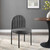 Isla Channel Tufted Upholstered Fabric Dining Side Chair, Fabric, Black Grey Gray, 18500