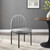 Isla Channel Tufted Upholstered Fabric Dining Side Chair, Fabric, Black Grey Gray, 18501