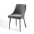 Viscount Upholstered Fabric Dining Chairs - Set of 2, Fabric, Metal Steel, Black Grey Gray, 18530