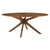 Crossroads 71" Oval Wood Dining Table, Wood, Brown Walnut, 18580