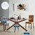Crossroads 71" Oval Wood Dining Table, Wood, Brown Walnut, 18580
