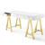 Jettison Office Desk, Wood, Metal Steel, Gold White, 18619
