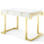 Ring Office Desk, Wood, Metal Steel, Gold White, 18620