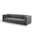 Mesmer Channel Tufted Button Performance Velvet Sofa, Velvet, Dark Grey Gray, 18664