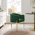Savour Tufted Performance Velvet Accent Chair, Velvet, Metal Steel, Green, 18733