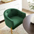 Savour Tufted Performance Velvet Accent Chair, Velvet, Metal Steel, Green, 18733