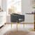 Savour Tufted Performance Velvet Accent Chair, Velvet, Metal Steel, Grey Gray, 18734