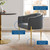 Savour Tufted Performance Velvet Accent Chair, Velvet, Metal Steel, Grey Gray, 18734