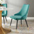 Adorn Tufted Performance Velvet Dining Side Chair, Velvet, Teal Blue, 18755