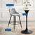 Adorn Performance Velvet Bar Stool, Velvet, Light Grey Gray, 18763