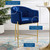 Savour Tufted Counter Stool, Velvet, Metal Steel, Blue Navy, 18769