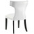 Curve Vinyl Dining Chair, Faux Leather, White, 18800