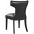 Curve Dining Chair Vinyl Set of 2, Faux Leather, Black, 18837