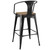 Promenade Bar Stool Set of 4, Wood, Metal Steel, Black, 18852