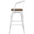 Promenade Bar Stool Set of 4, Wood, Metal Steel, White, 18855