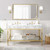 Kingsley 60" Gold Stainless Steel Bathroom Vanity, Artificial Marble, Metal Steel, Gold White, 18962