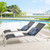 Savannah Outdoor Patio Mesh Chaise Lounge Set of 2, Aluminum, Metal, Steel, Black, 18975