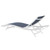 Glimpse Outdoor Patio Mesh Chaise Lounge Set of 2, Aluminum, Metal, Steel, White Blue Navy, 19112