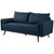 Revive Upholstered Fabric Sofa and Loveseat Set, Fabric, Navy Blue, 19133