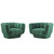 Entertain Vertical Channel Tufted Performance Velvet Armchair Set of 2, Velvet, Green, 19173
