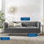 Shift Channel Tufted Performance Velvet Sofa, Velvet, Grey Gray, 19299