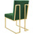 Privy Gold Stainless Steel Performance Velvet Dining Chair Set of 2, Velvet, Metal Steel, Gold Green, 19397