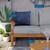Marina Outdoor Patio Teak Sofa, Wood, Brown Natural Grey Gray, 19443